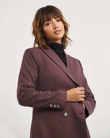 Plum Marl Double Breasted Blazer | Marisota