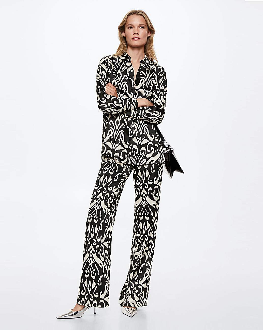 Mango sale printed trousers