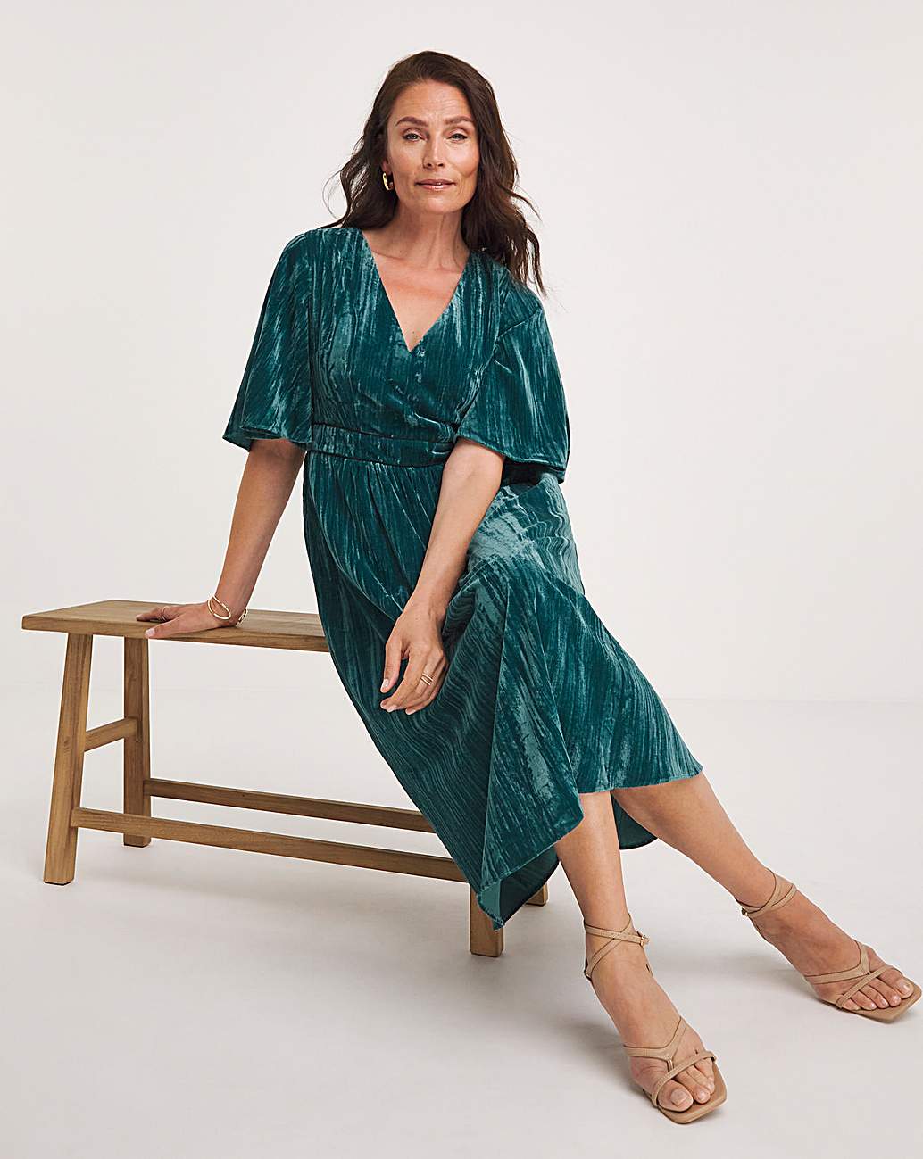 Joanna hope crushed 2025 velour maxi dress