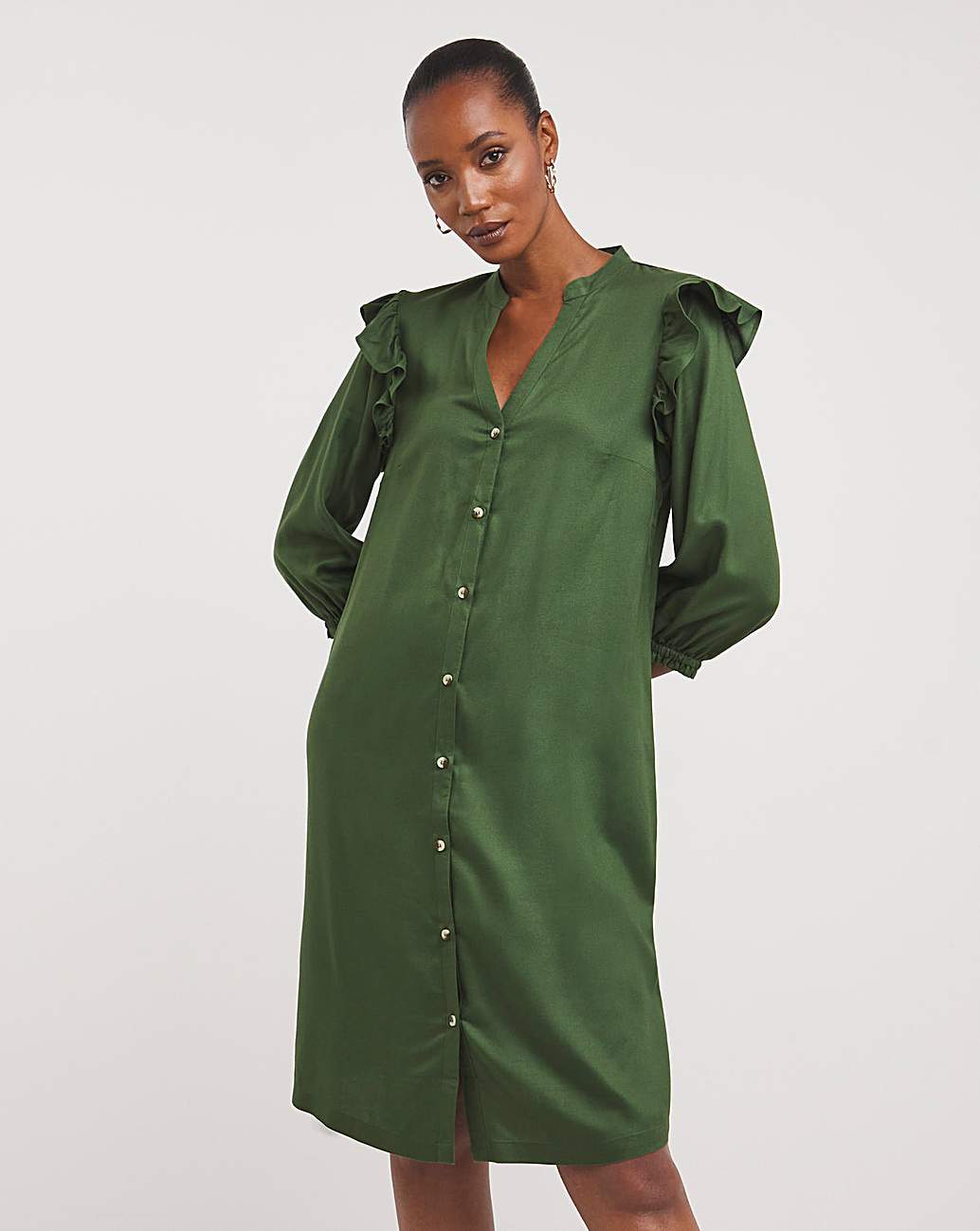 Shirt sales frill dress