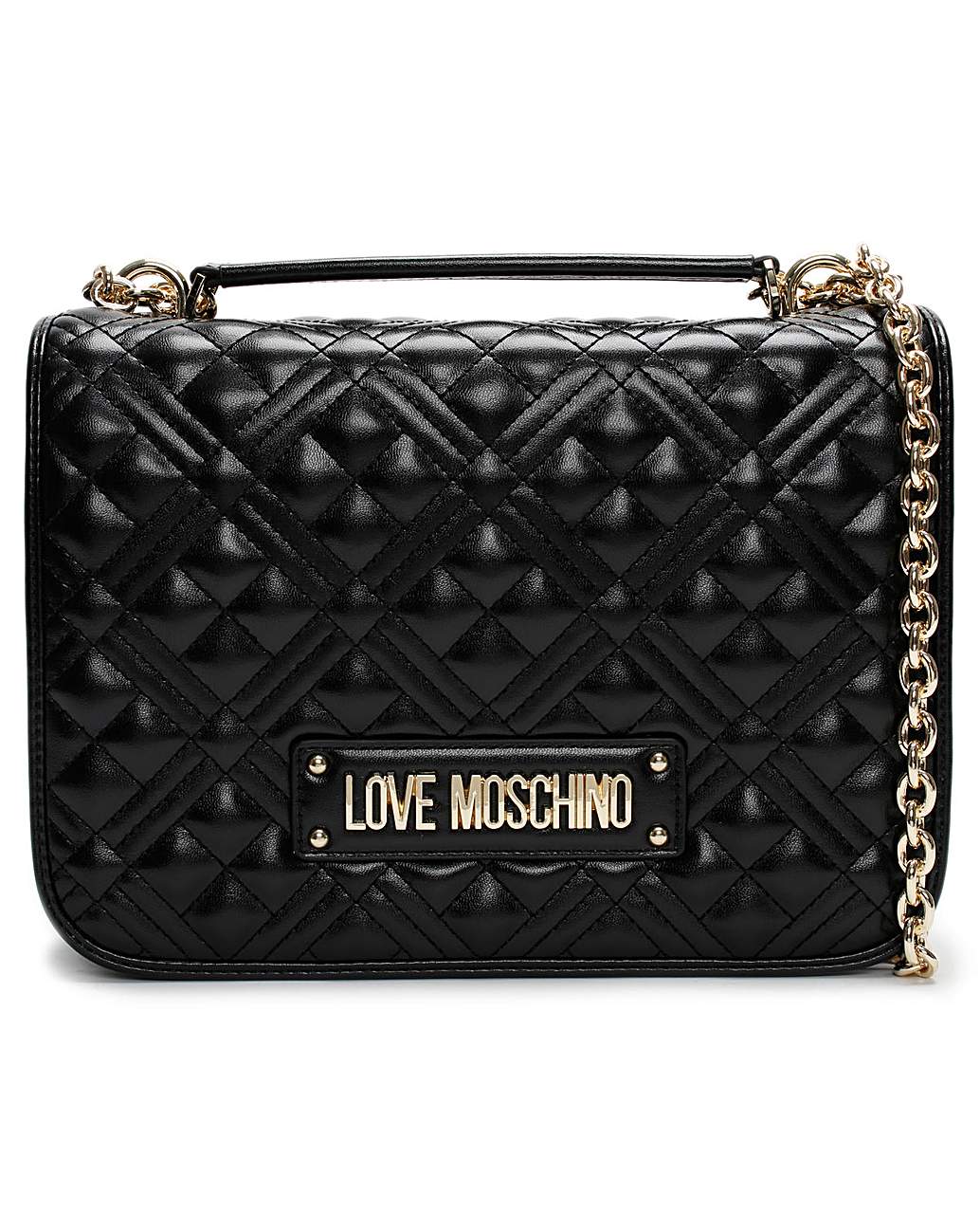 love moschino quilted chain shoulder bag