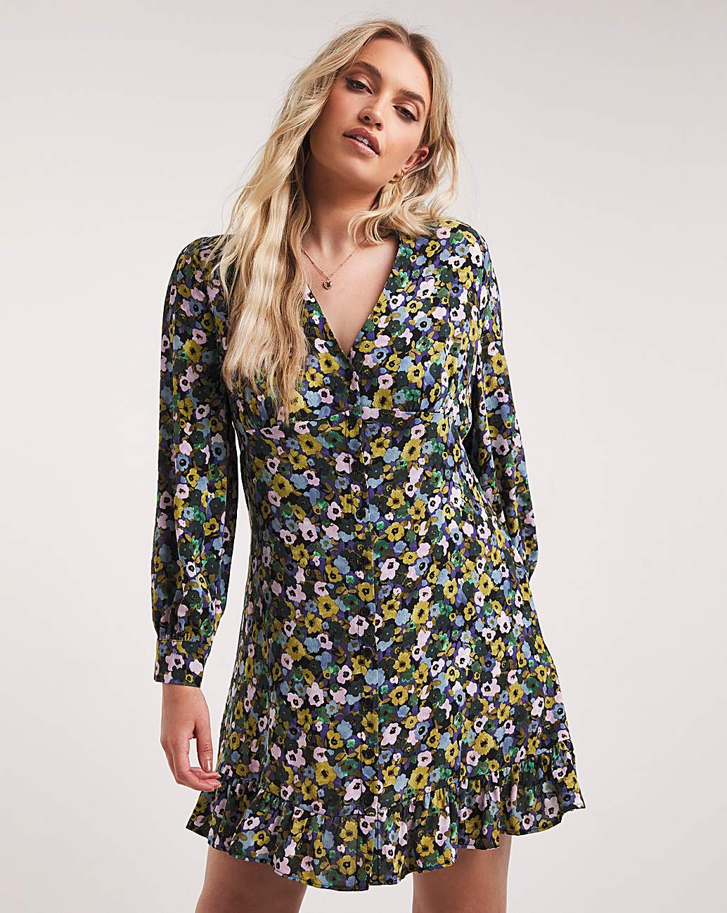 Miss selfridge 2024 floral wrap dress