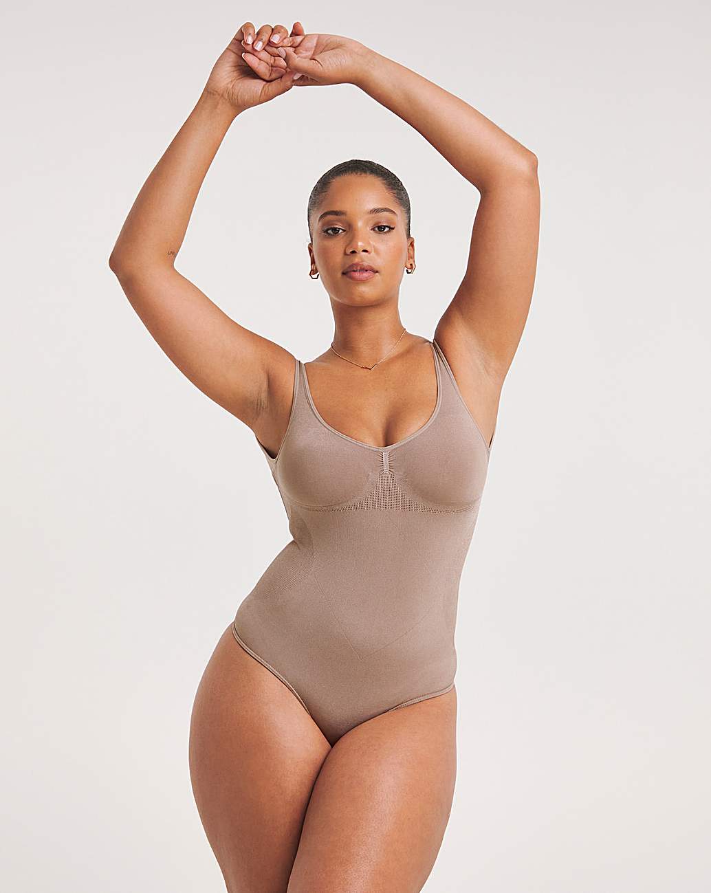 Magic Bodyfashion low back shaping bodysuit with thong detail in espresso