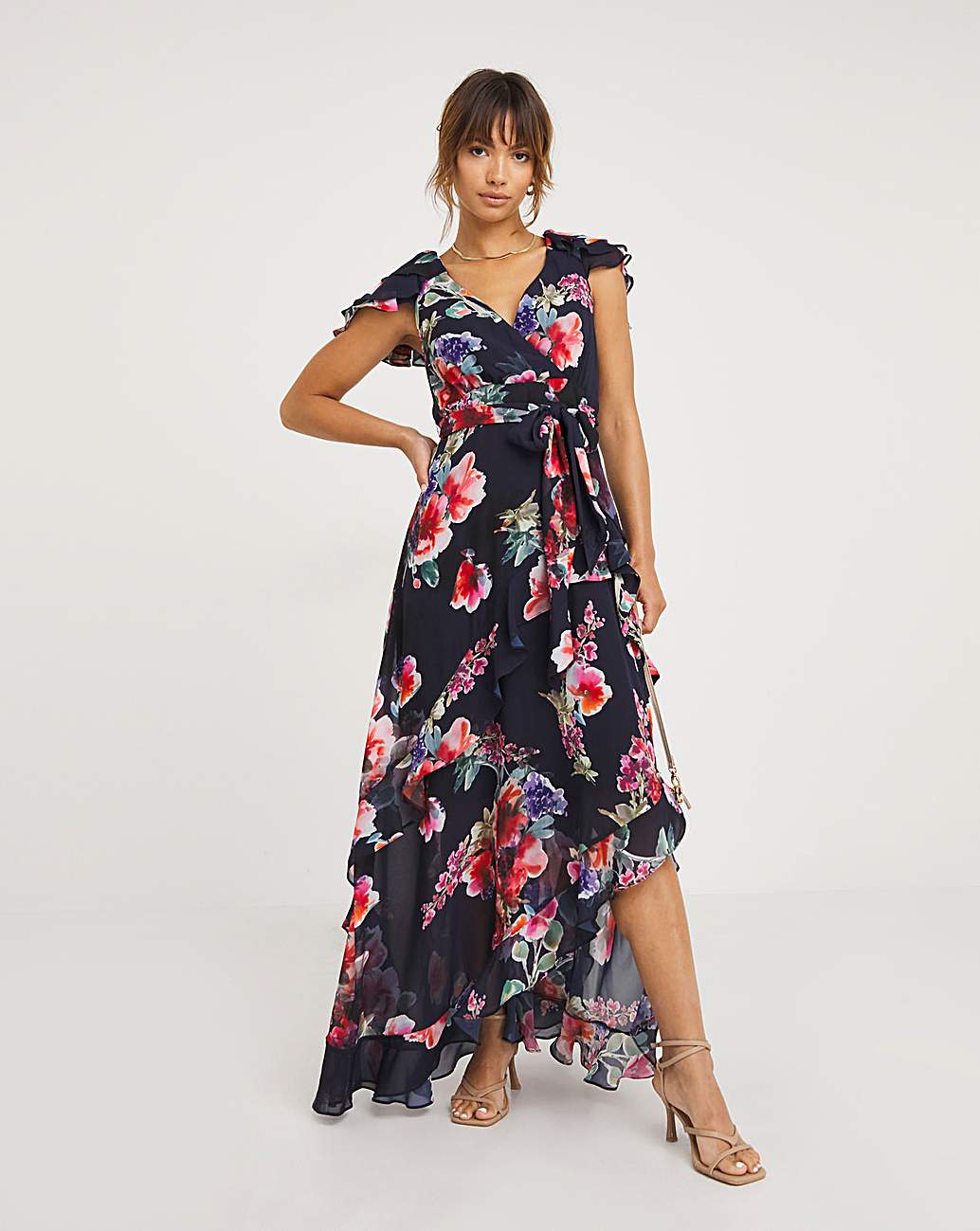 Joanna Hope Maxi Dress Size 12 Womens A Line Floral Sleeveless NEW