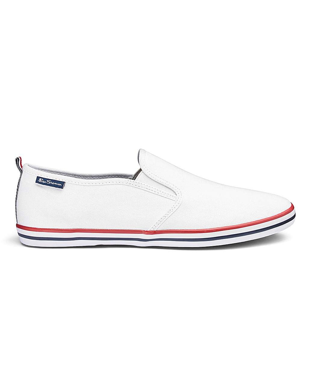 ben sherman leigh slip on canvas trainers