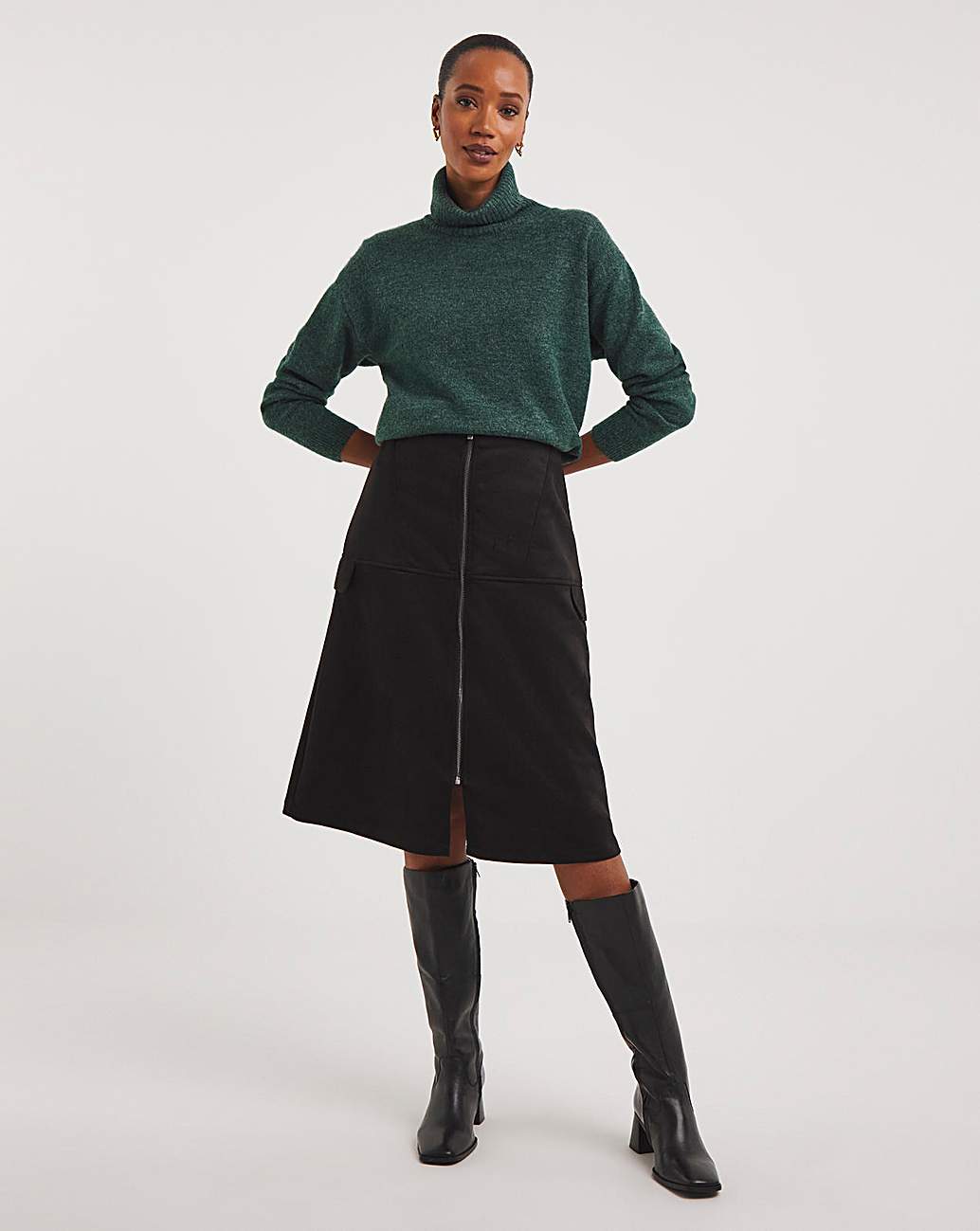 Suedette 2024 midi skirt