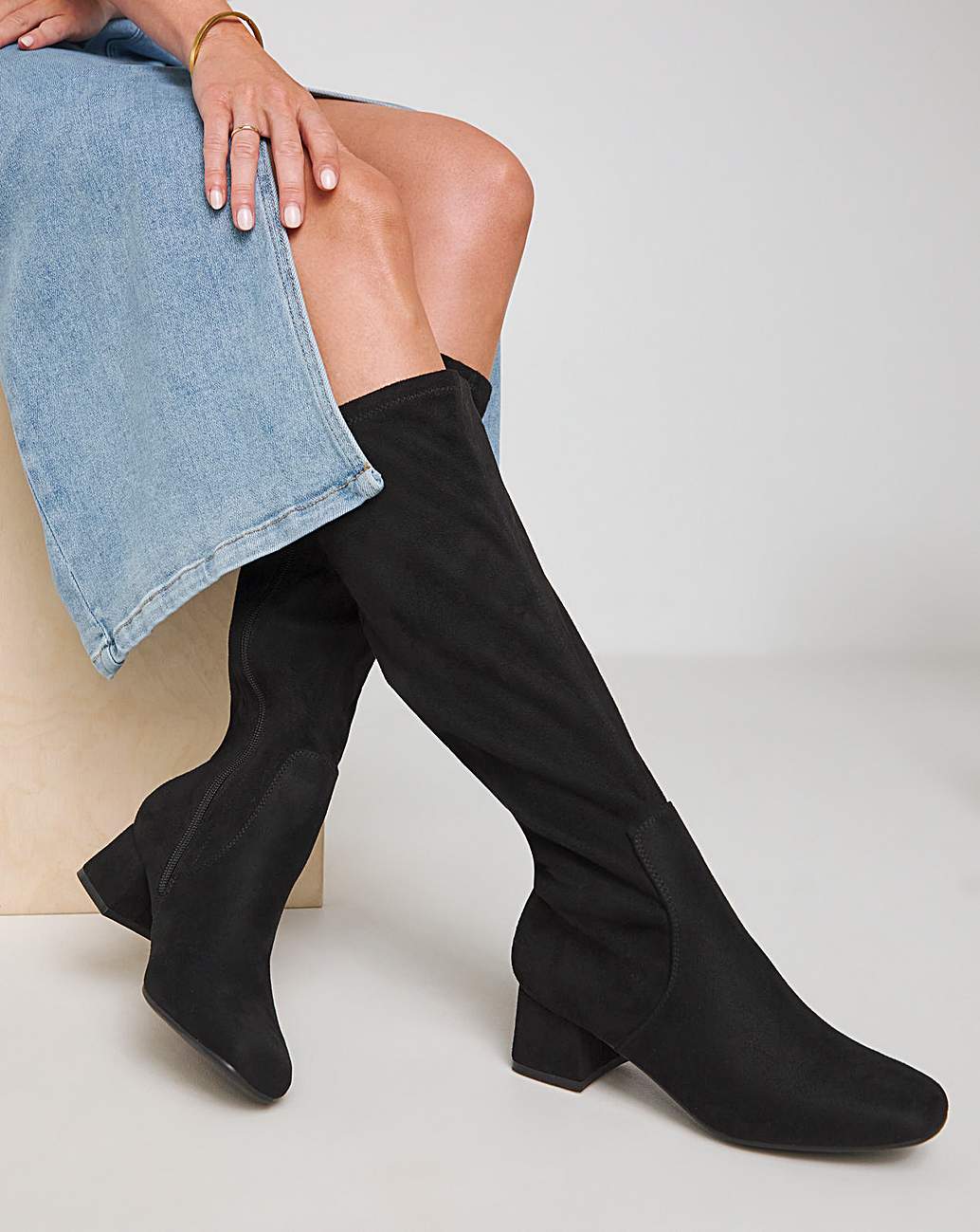 Knee High Heel Boot Wide Fit Super Curvy Marisota