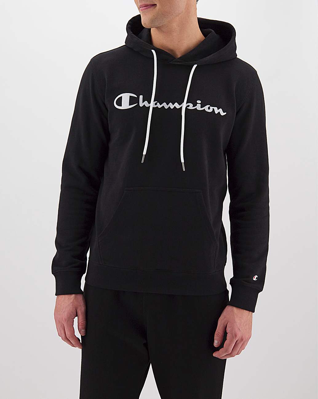 jd black champion hoodie