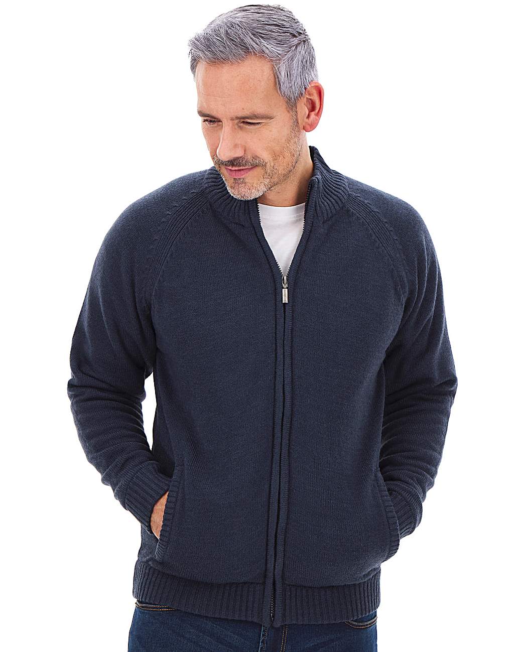 premier man zip cardigans