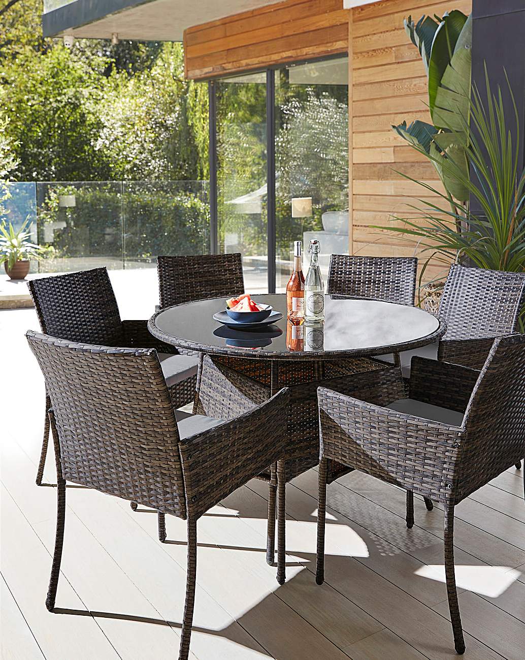 cadiz 4 seater circular dining set