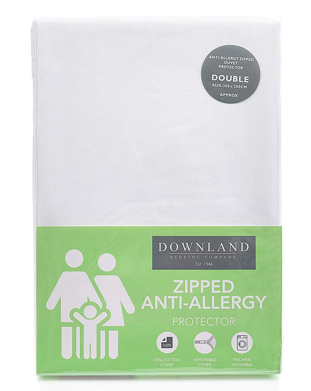 Zipped Anti Allergy Duvet Protector J D Williams