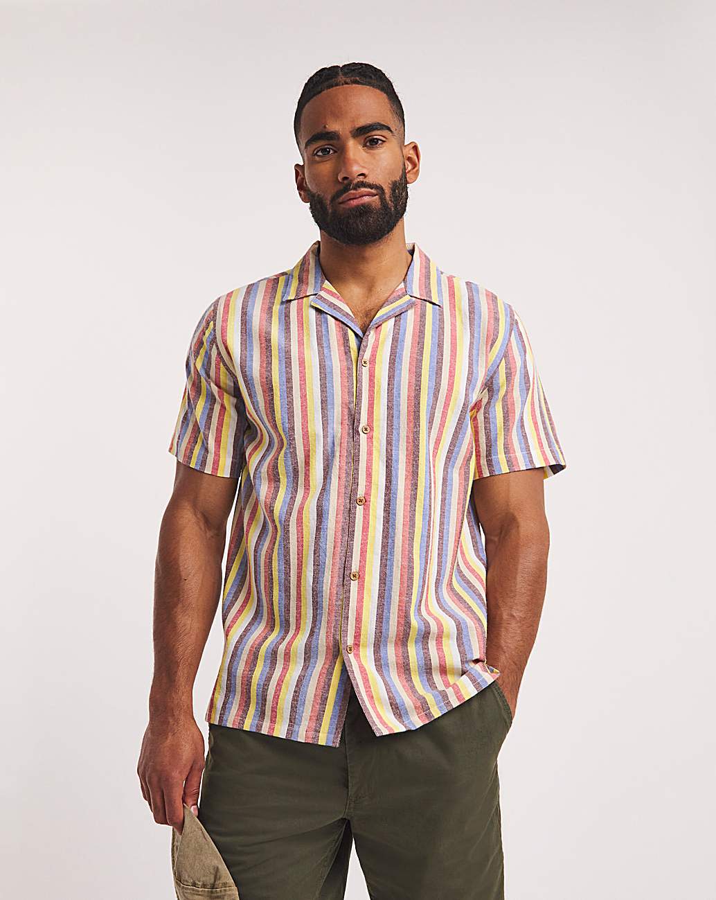 Revere Collar Stripe Shirt Oxendales