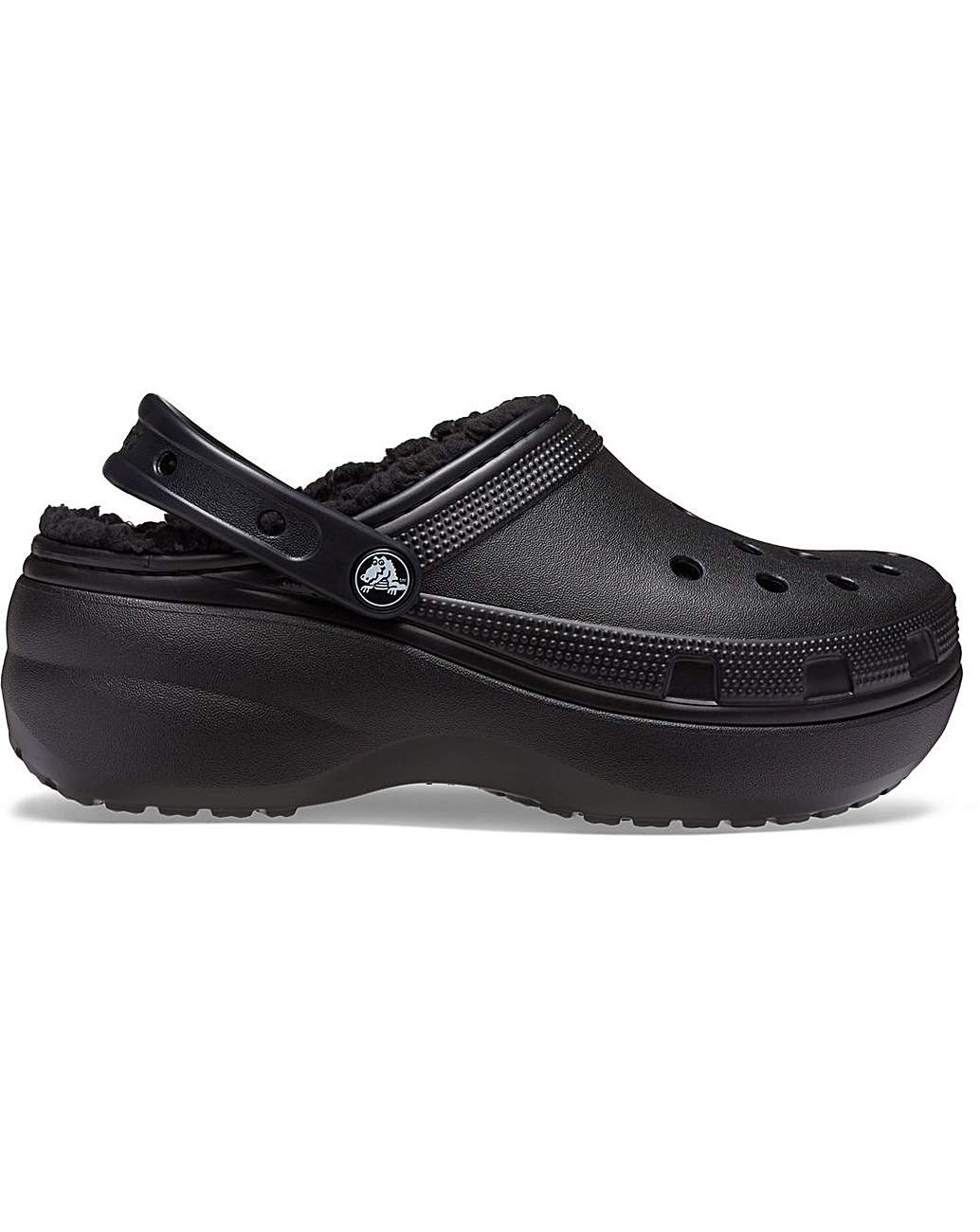 Fur lined best sale platform crocs