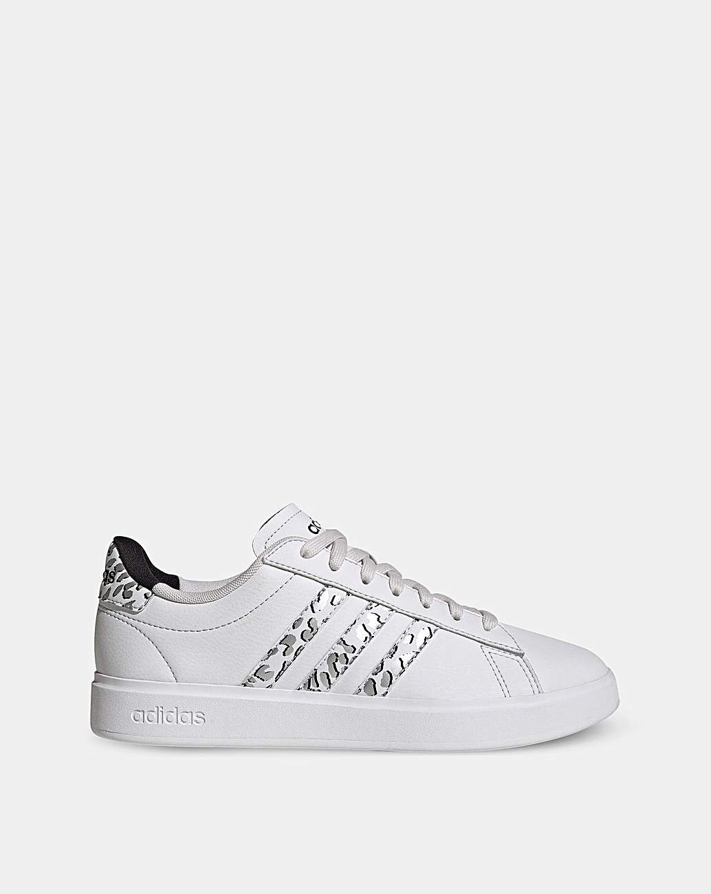adidas grand court leopard trainers white