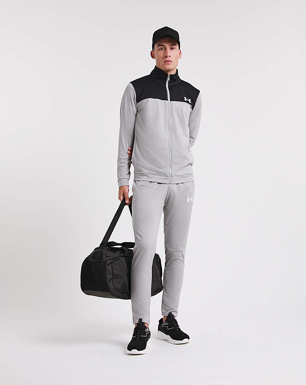 Mens grey clearance under armour tracksuit