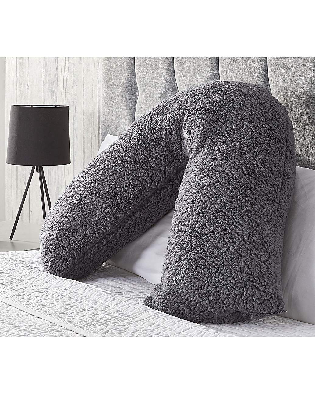 Fluffy fleece v on sale pillow