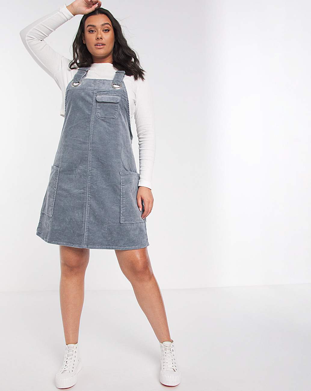light blue pinafore