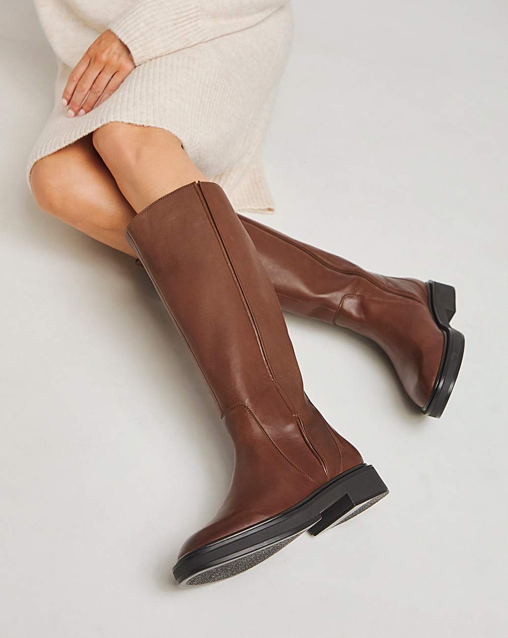 New look flat knee high boots hotsell