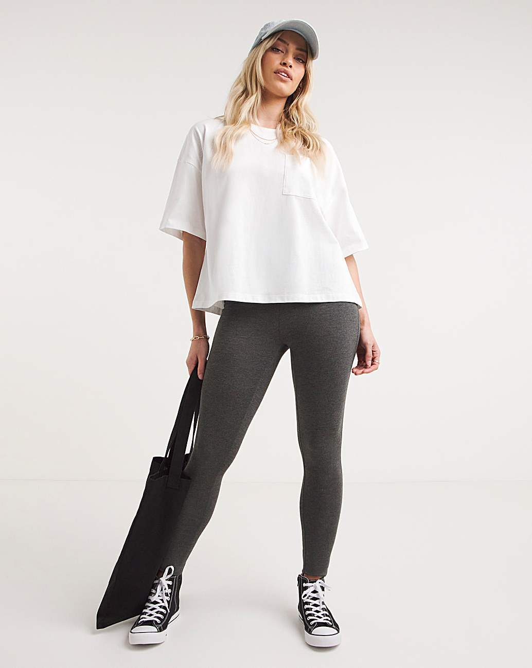 Charcoal Jersey High Waisted Legging