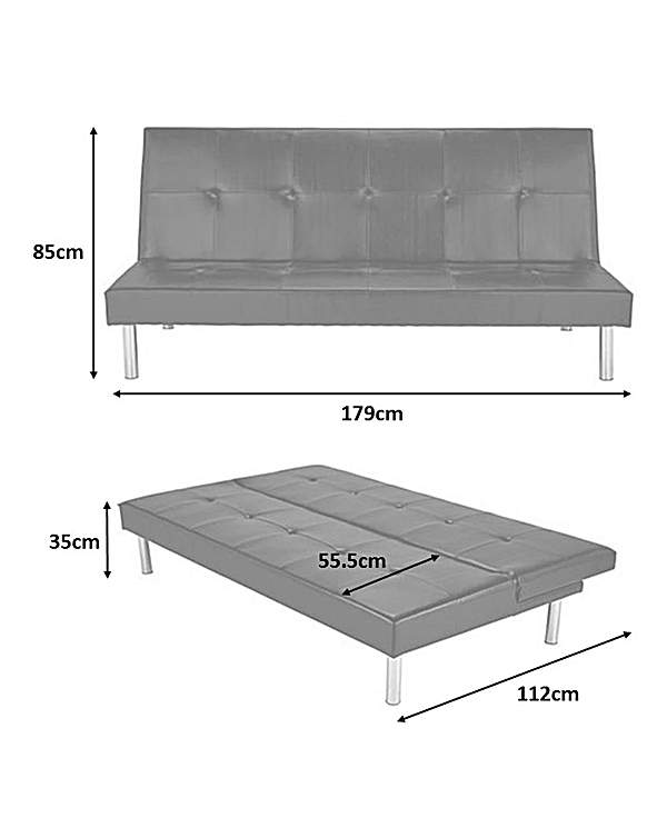 Bailey Faux Leather Clack Sofabed