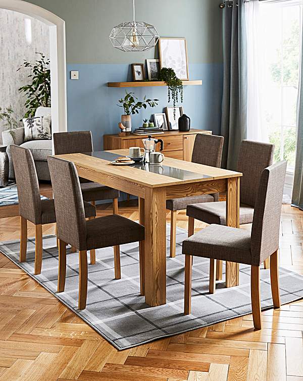 Dakota Large Dining Table And 6 Chairs