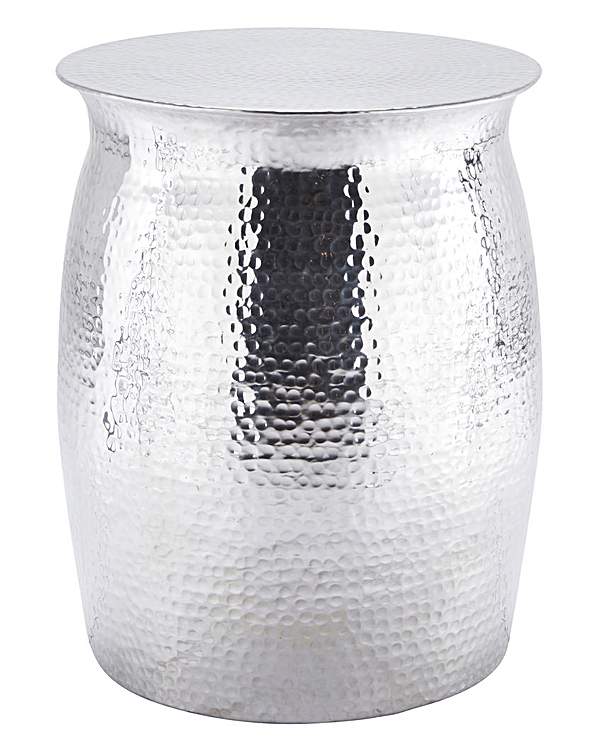 Artisan Hammered Metal Side Table
