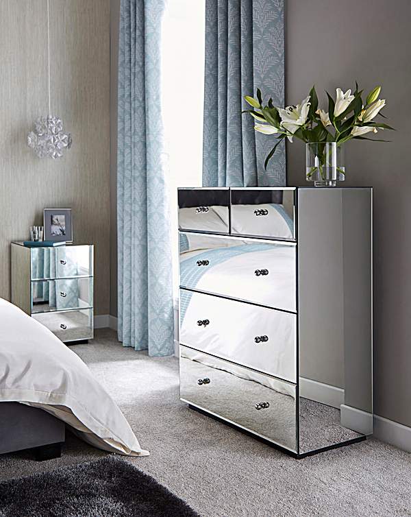 Mirage Embled Mirror 3 2 Drawer Chest Mirage Embled Mirror 3 2 Drawer Chest