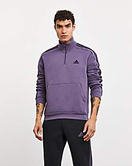 Adidas originals womens half zip 2024 lock up sweatshirt soft vision purple