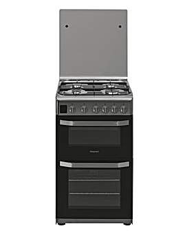 hotpoint cloe hd5g00cc 50cm double gas cooker