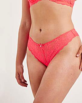 Boux Avenue Mollie Lace Briefs Coral