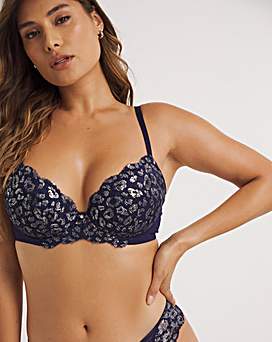 Ann Summers Effortless Glamour padded Blue Lilac Plunge Bra Size 38DD Free  post