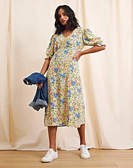 Faithfull the brand marta midi outlet dress