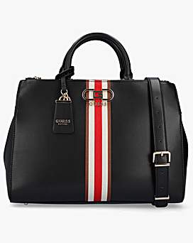 Guess Nelka Status Black Satchel Bag Simply Be