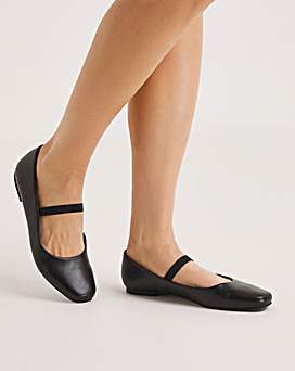 Mary Jane Ballerina Flat Shoes Wide Marisota