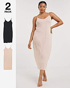 Pack of 2 Scoop Neck Slip