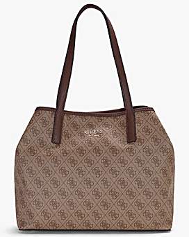 Guess Vikky II Latte Logo Tote Bag Simply Be