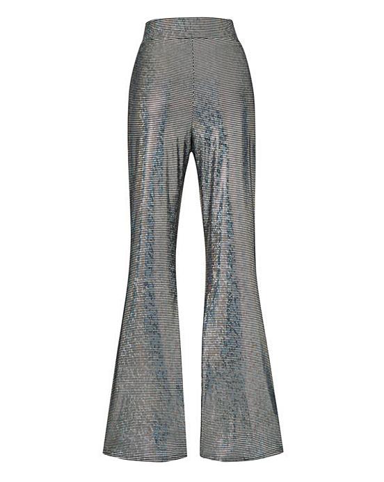 Simply Be Mirror Ball Flare Trousers | Simply Be