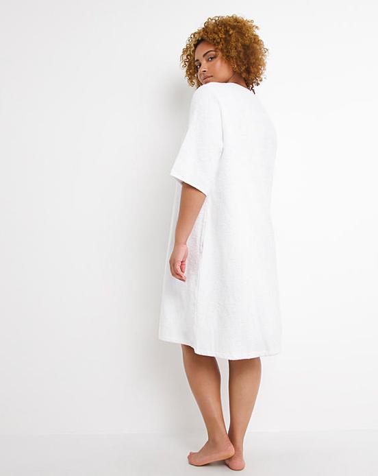 pretty secrets towelling zip gown
