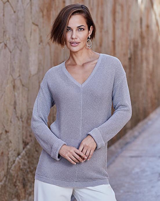 Joanna Hope Metallic Jumper | J D Williams