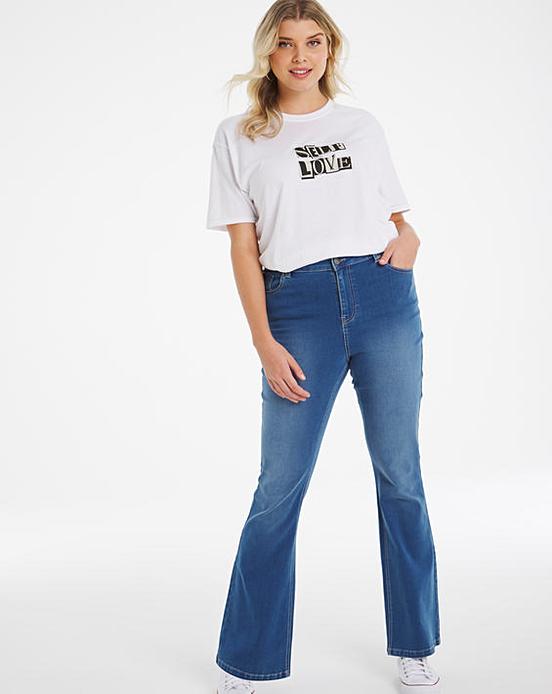 Kim High Waist Super Soft Bootcut Jeans | Simply Be