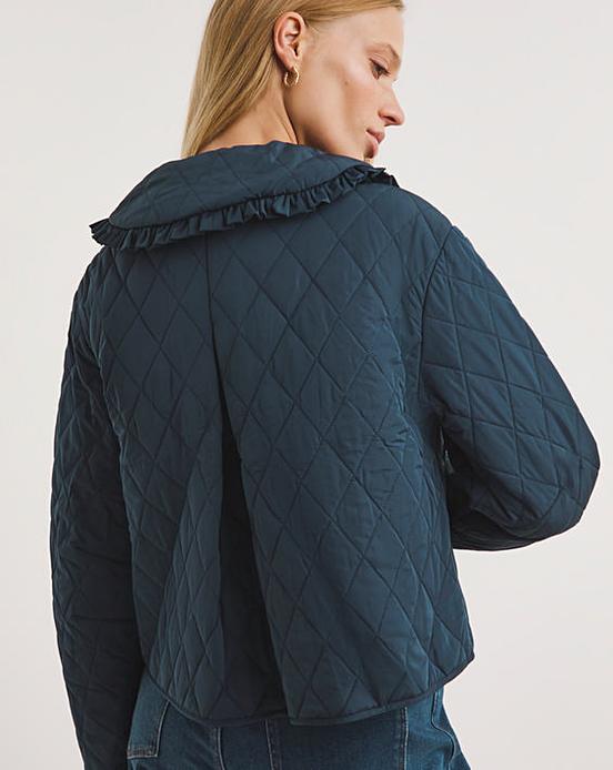 Whistles Collar Detailed Quilted Jacket J D Williams