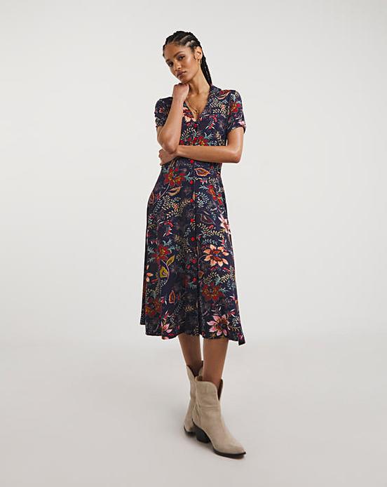 Joe Browns Floral Midi Jersey Dress Oxendales