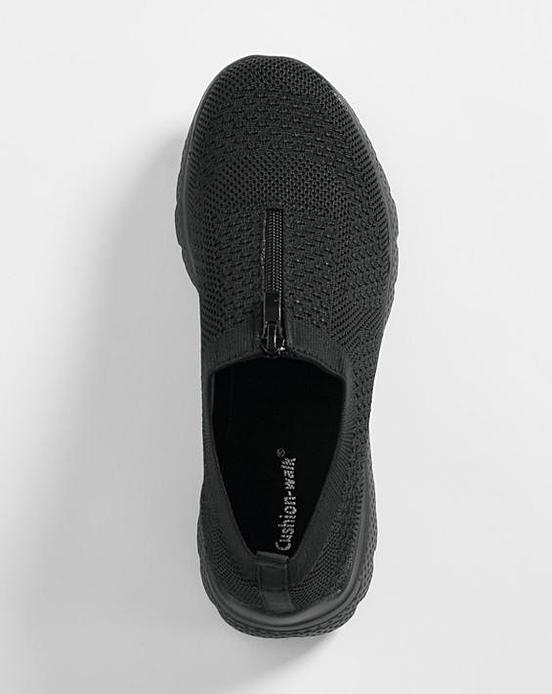 Cushion Walk Zip Trainer EEE Fit J D Williams