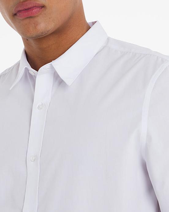 White Long Sleeve Formal Shirt Long | Fashion World