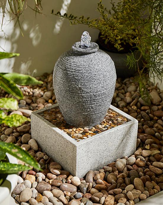 Square with Ribbed Jar Water Fountain House of Bath