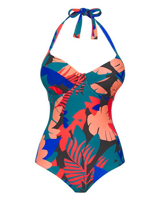 Padded Underwired Plunge Swimsuit | J D Williams