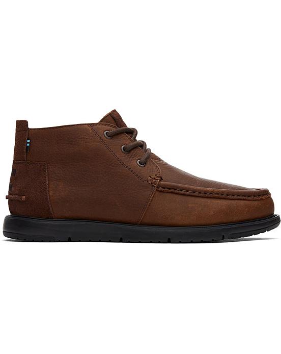 toms navi distressed leather chukka