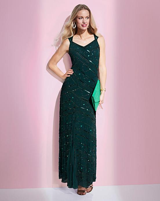 Together Beaded Maxi Dress J D Williams