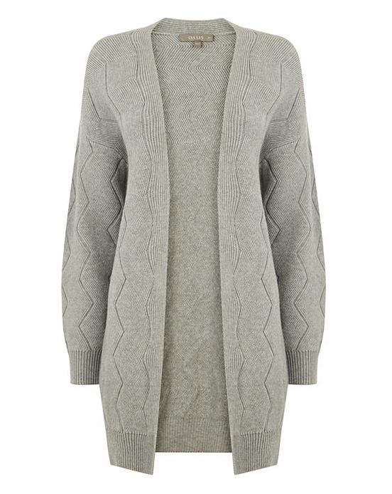Oasis Zig Zag Edge to Edge Cardigan J D Williams