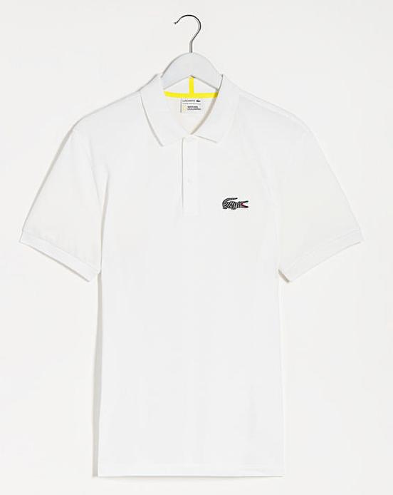 Lacoste x NG Animal Print Croc Logo Polo | Jacamo